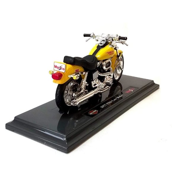 1977 Harley Davidson FXS Low Rider Yellow Series 38 Maisto 1:18 Scale Model - Picture 8 of 9